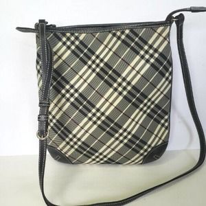 BURBERRY BLUE LABEL Shoulder Crossbody Bag Canvas Leather Medium Sling Check